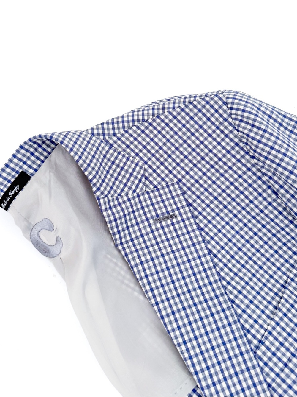 NEW Caruso Classic Men's Italian Wool Blue Check Blazer Sport Coat 46L - Picture 12 of 16